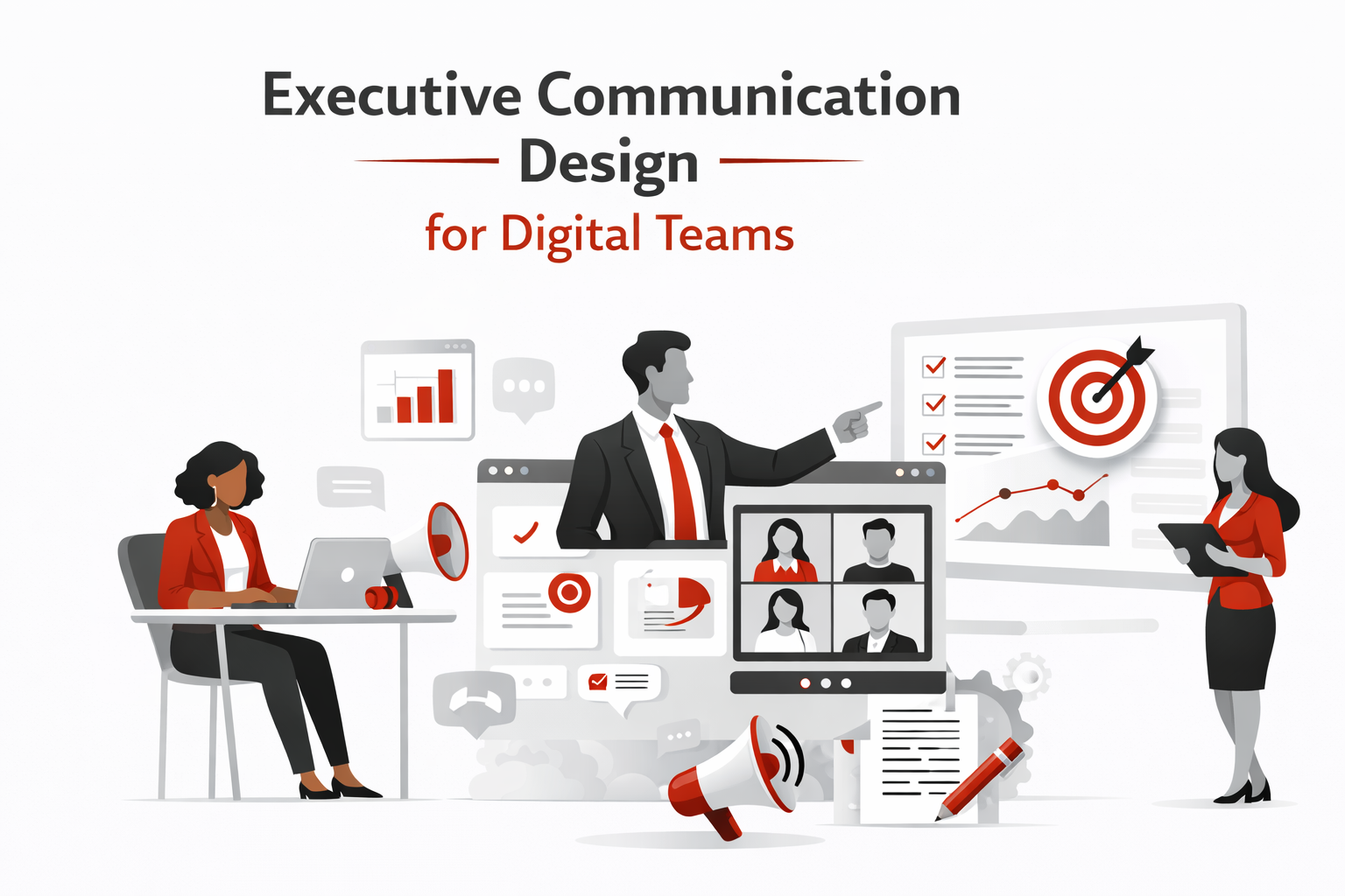 Executive Communication Design for Digital Teams course illustration